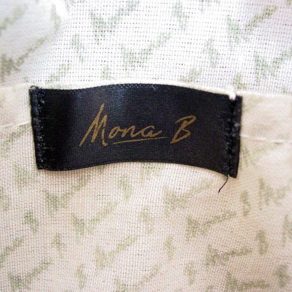 MONA B Upcycled Recycled Canvas and Leather Studded Tote Bag - Picture 10 of 11